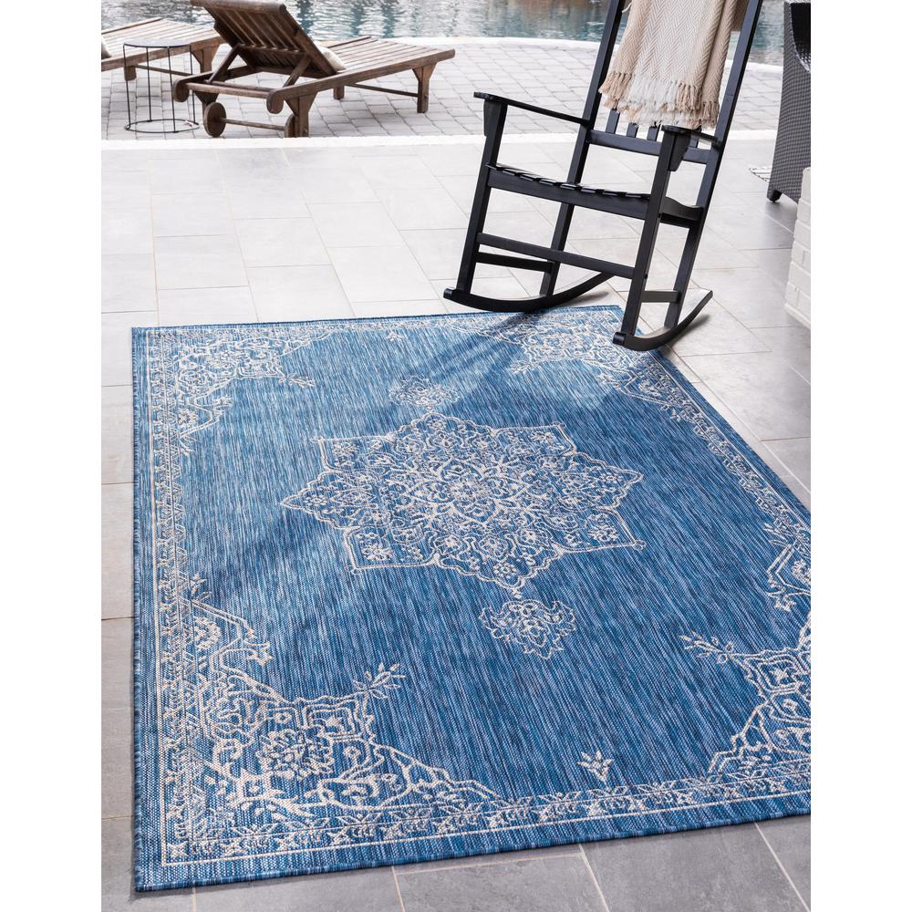 Outdoor Antique Rug, Blue (8' 0 x 11' 4). Picture 2