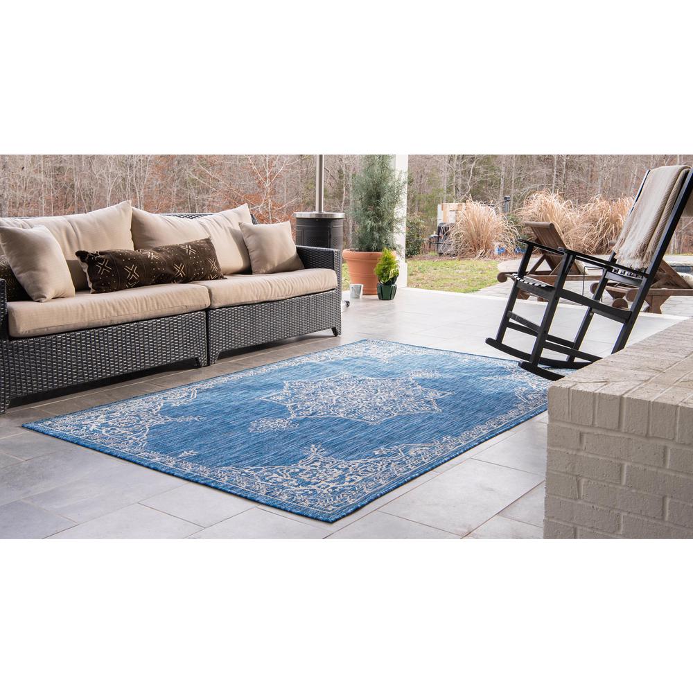 Outdoor Antique Rug, Blue (8' 0 x 11' 4). Picture 3