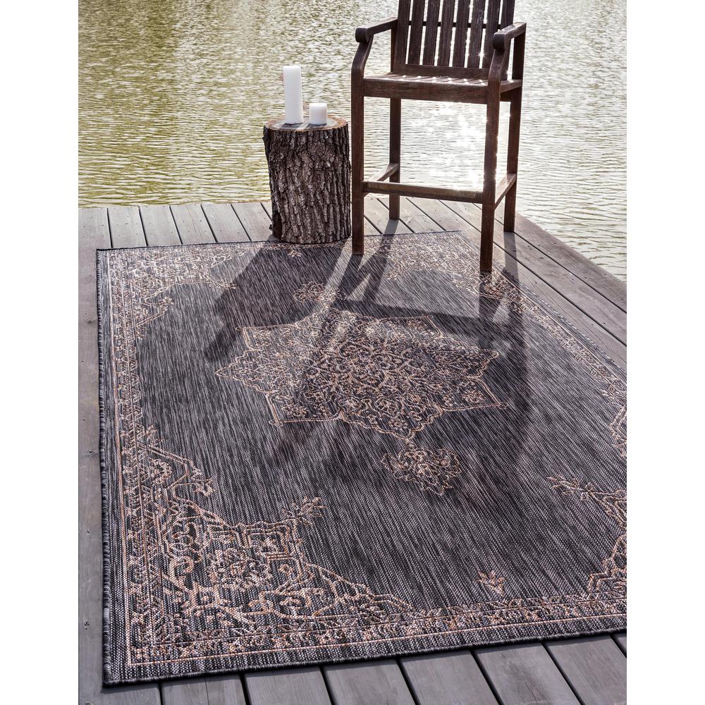 Outdoor Antique Rug, Charcoal Gray (8' 0 x 11' 4). Picture 2