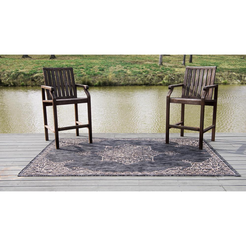 Outdoor Antique Rug, Charcoal Gray (8' 0 x 11' 4). Picture 4