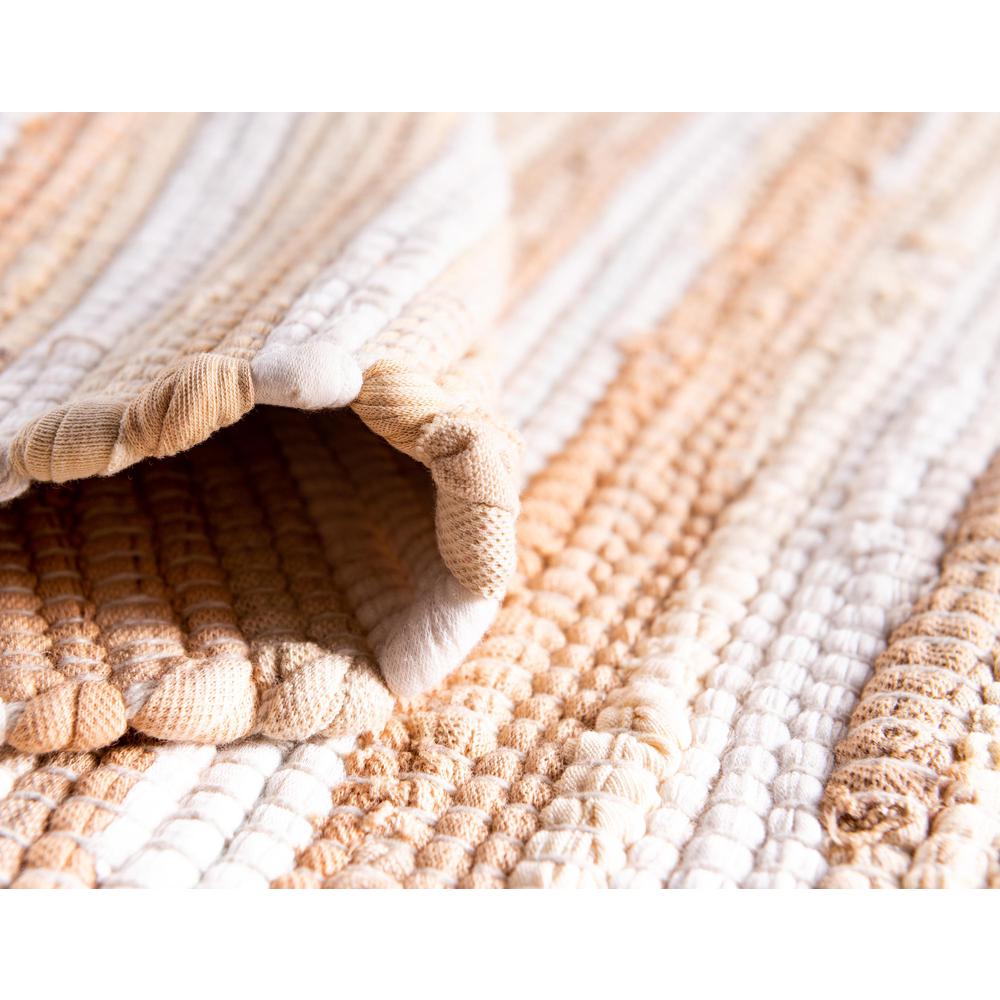 Unique Loom Striped Chindi Cotton Rug. Picture 6