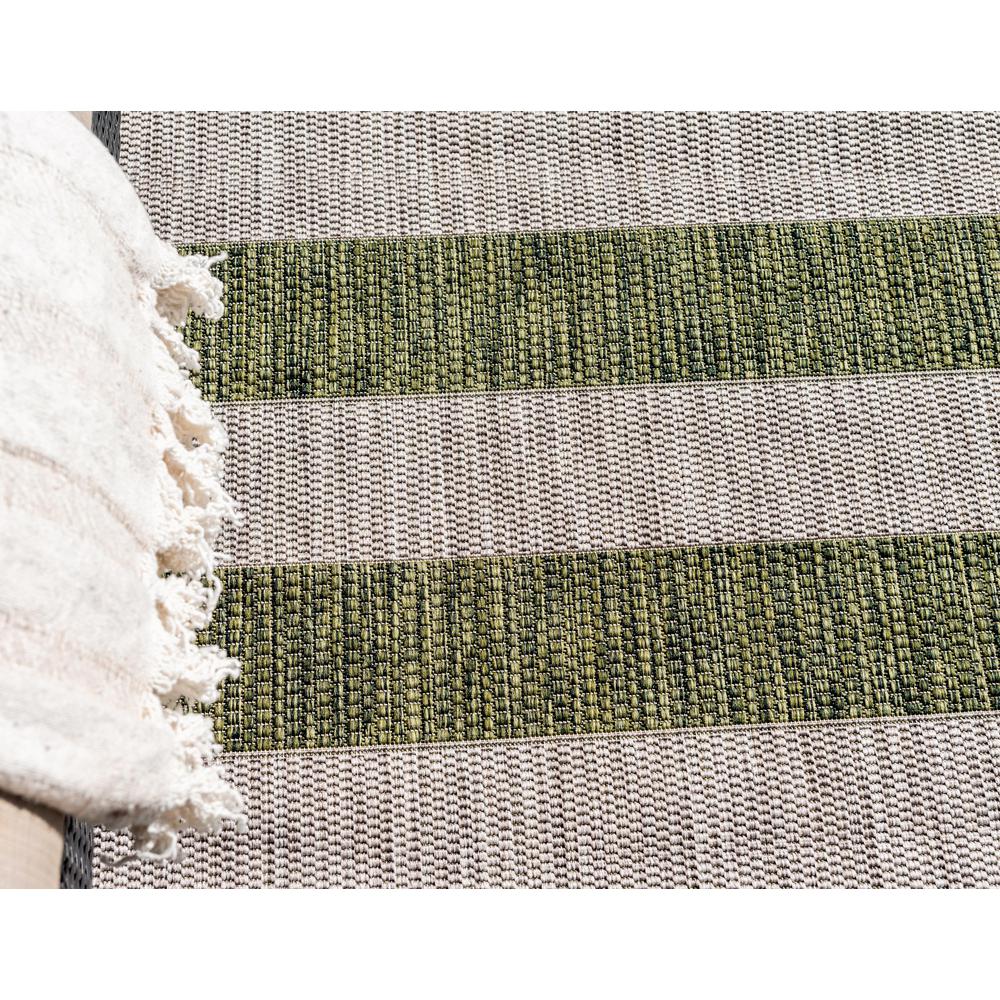 Outdoor Distressed Stripe Rug, Green (8' 0 x 11' 4). Picture 6