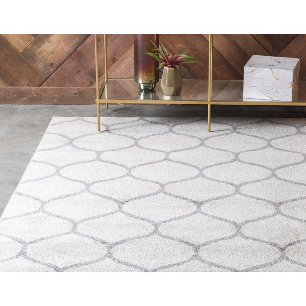 Rounded Trellis Frieze Rug, Ivory (3' 3 x 5' 3). Picture 4