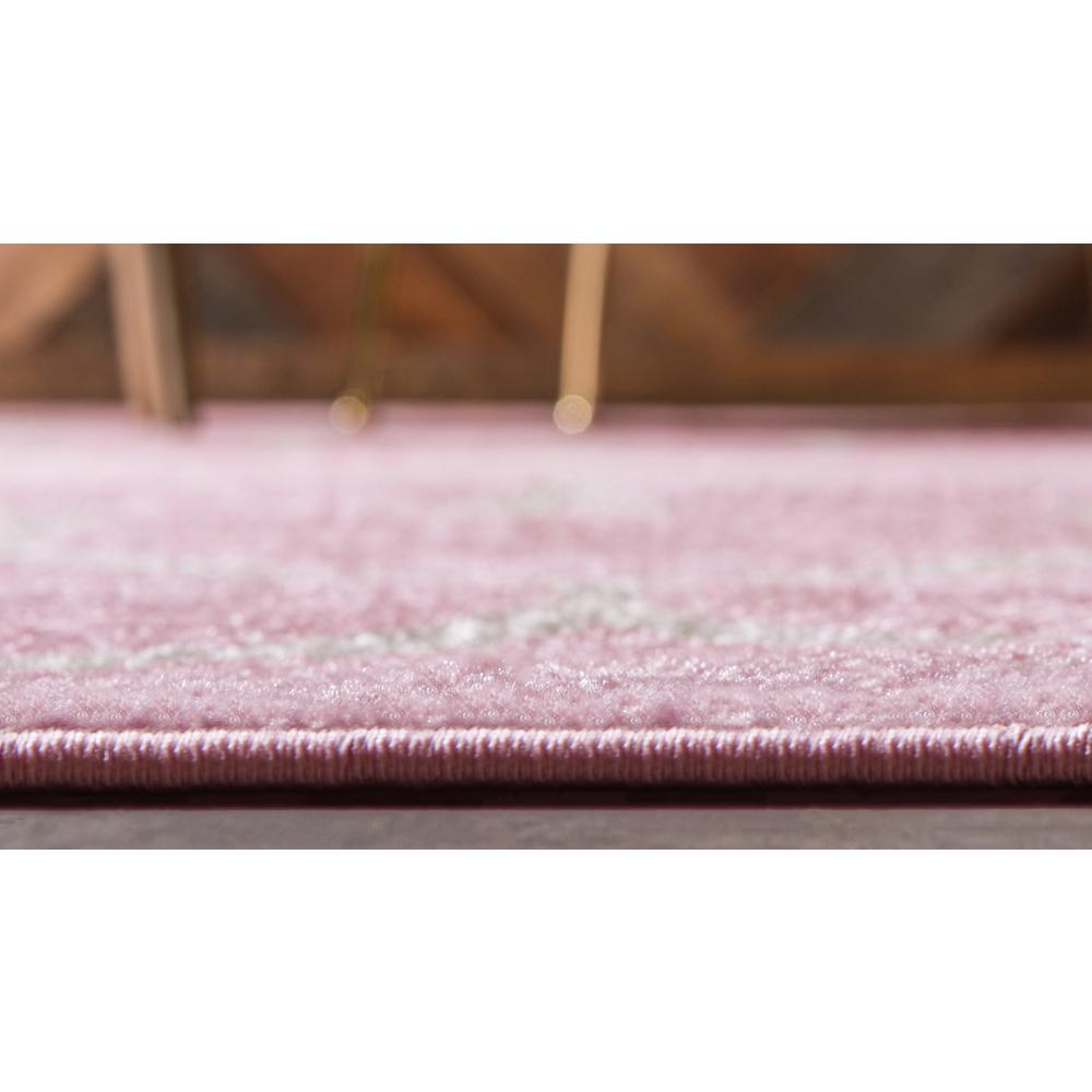 Rounded Trellis Frieze Rug, Pink (3' 3 x 5' 3). Picture 5