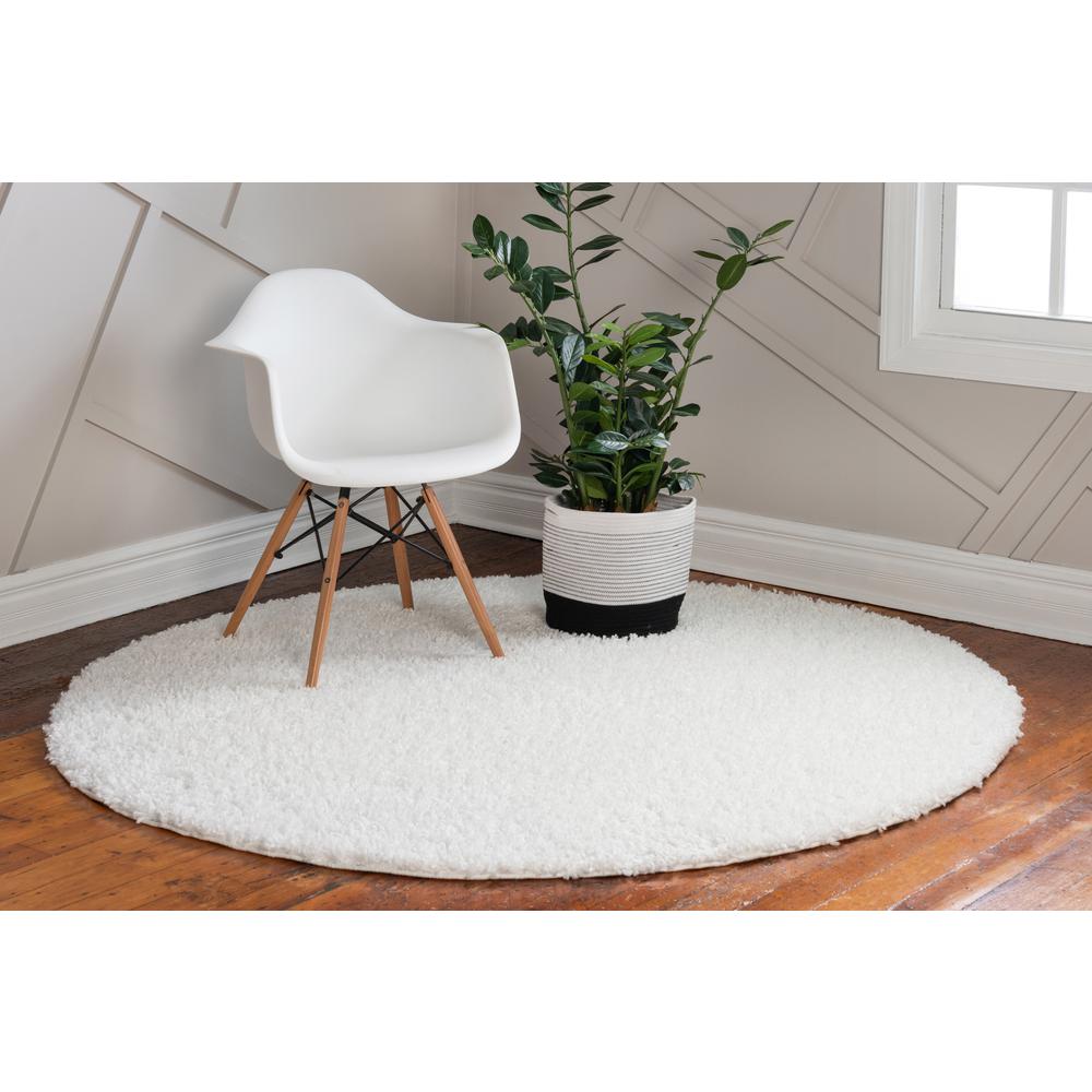 Davos Shag Rug, Ivory (4' 0 x 4' 0). Picture 4