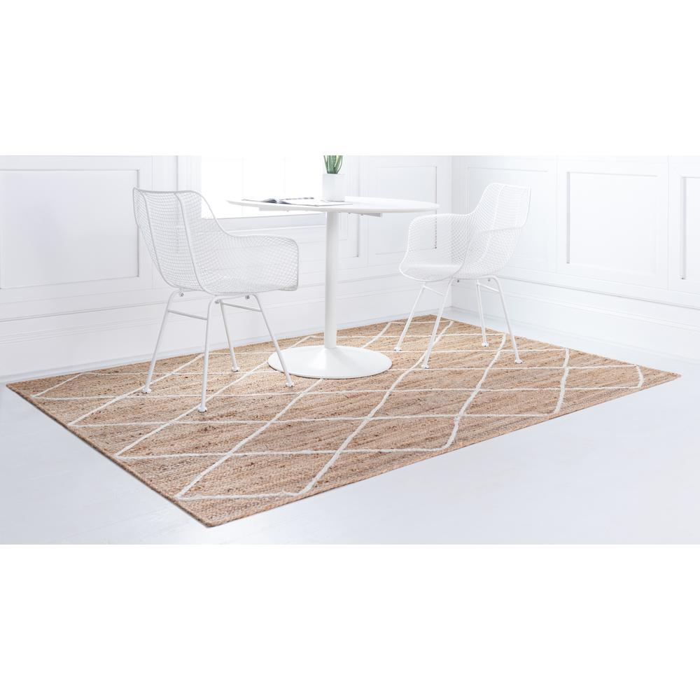 Trellis Braided Jute Rug, Natural/Ivory (4' 0 x 6' 0). Picture 3