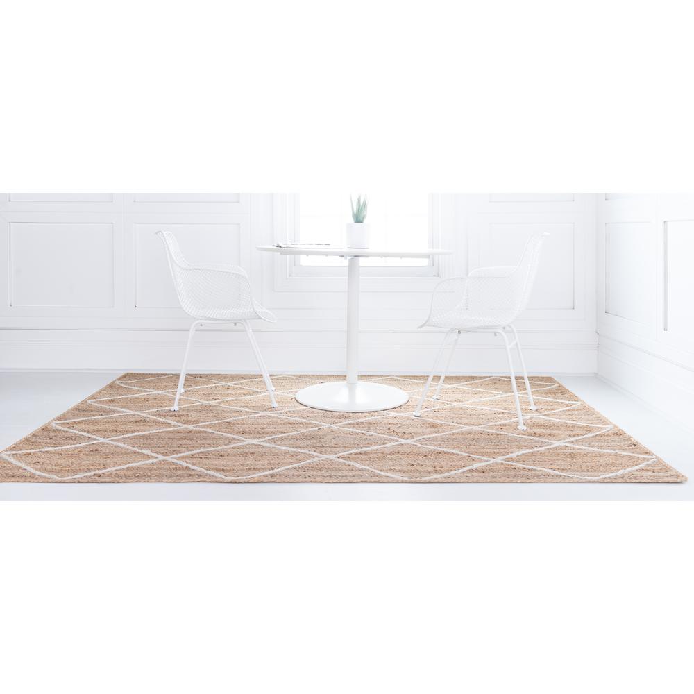 Trellis Braided Jute Rug, Natural/Ivory (4' 0 x 6' 0). Picture 4