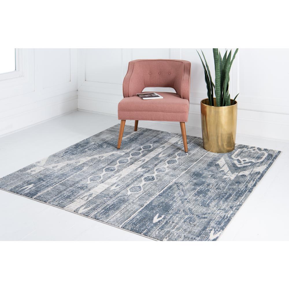 Orford Portland Rug, Blue (6' 0 x 6' 0). Picture 3