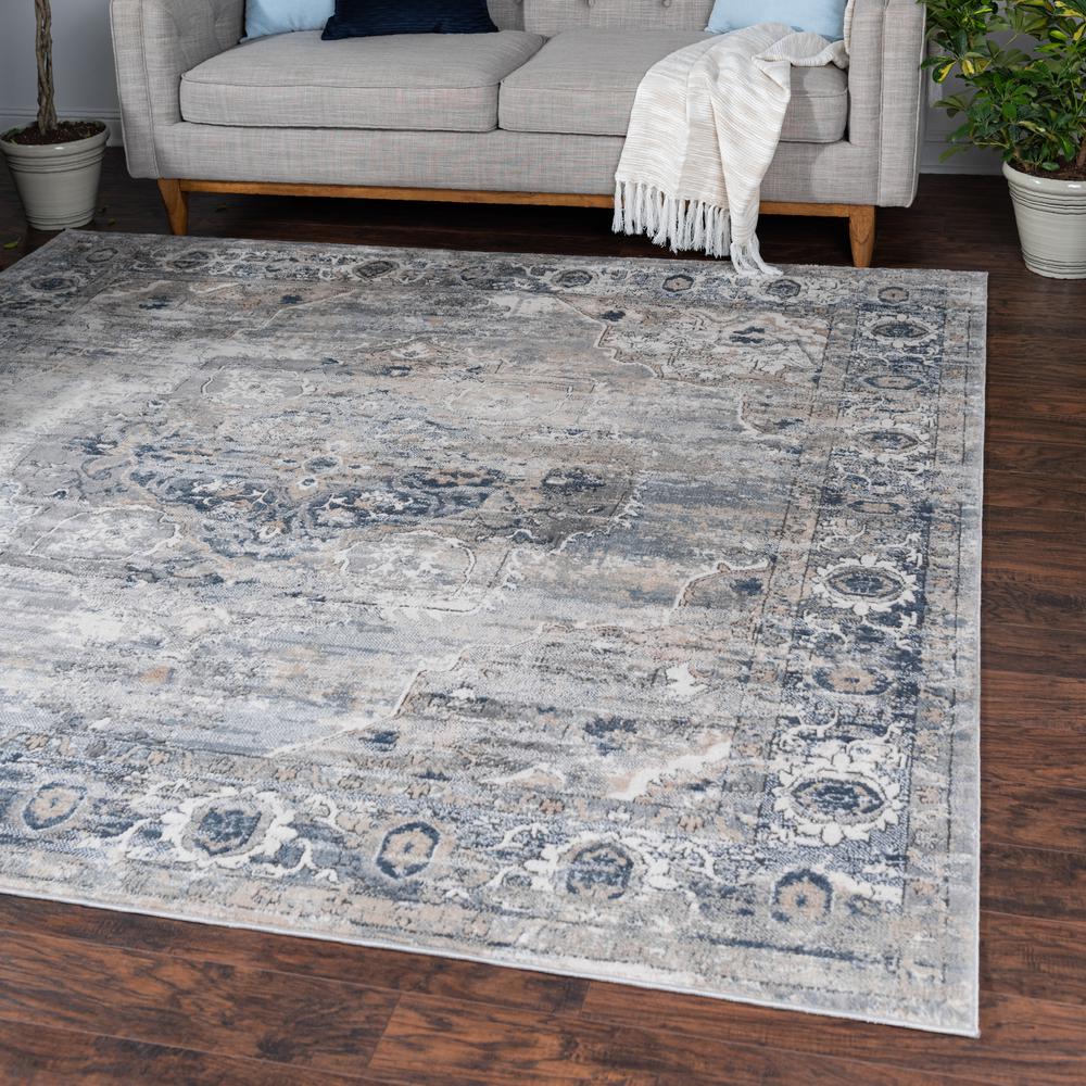 Canby Portland Rug, Ivory/Gray (6' 0 x 6' 0). Picture 2