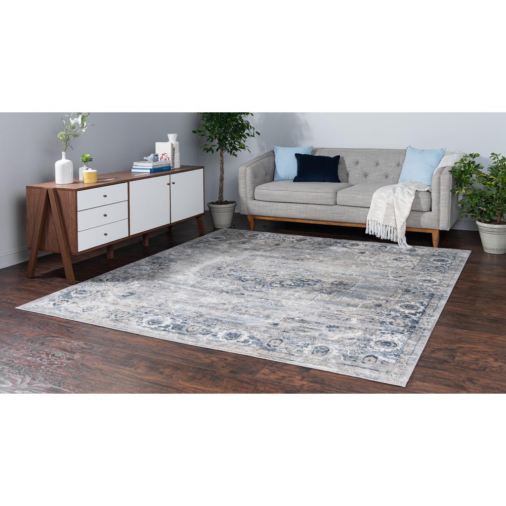 Canby Portland Rug, Ivory/Gray (6' 0 x 6' 0). Picture 3
