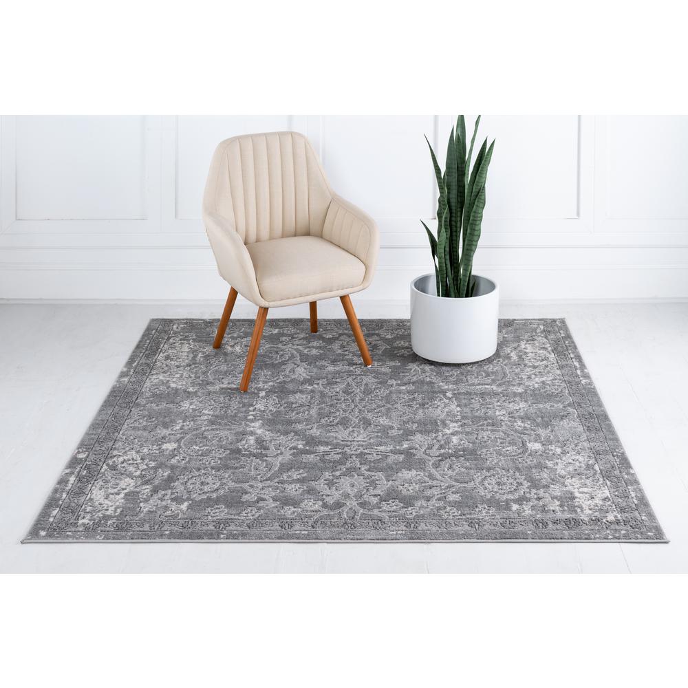 Albany Portland Rug, Gray (6' 0 x 6' 0). Picture 4