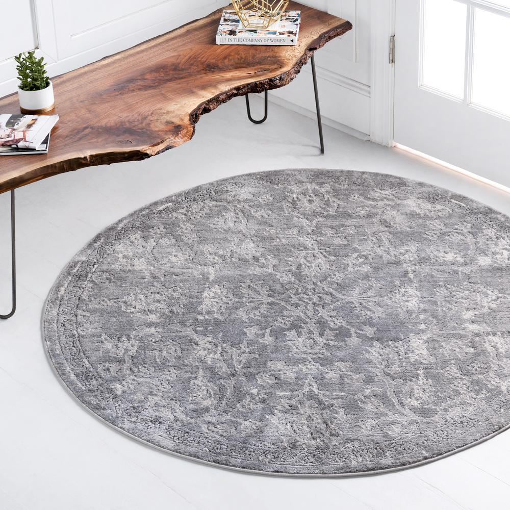 Albany Portland Rug, Gray (5' 0 x 5' 0). Picture 2
