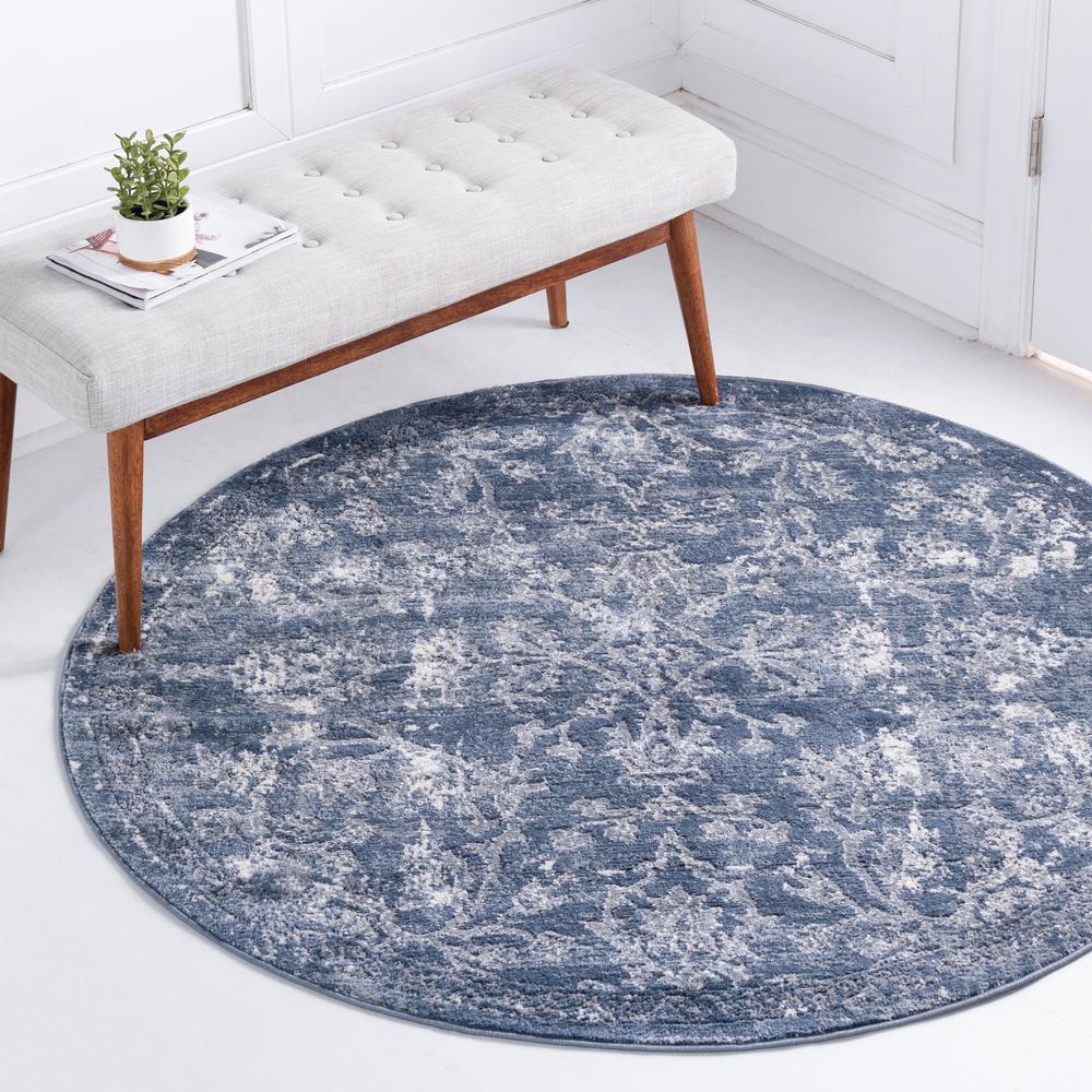 Albany Portland Rug, Blue (5' 0 x 5' 0). Picture 2