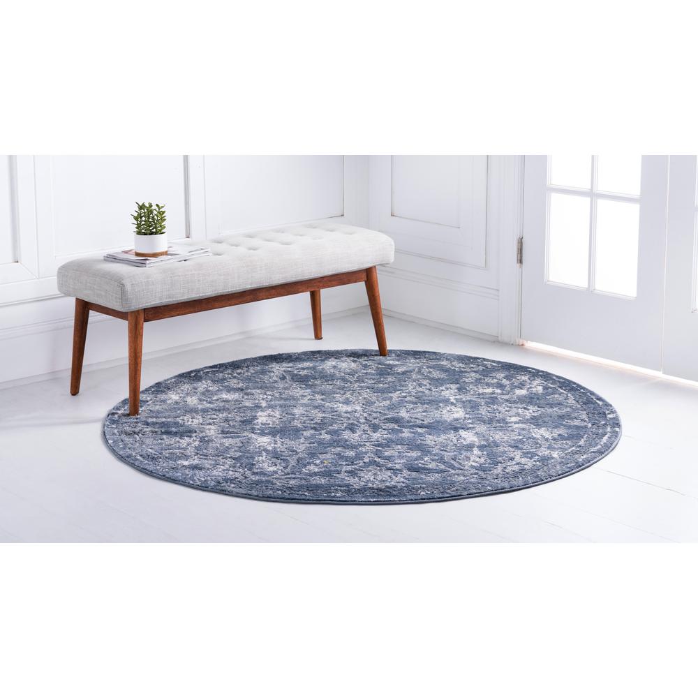 Albany Portland Rug, Blue (5' 0 x 5' 0). Picture 4