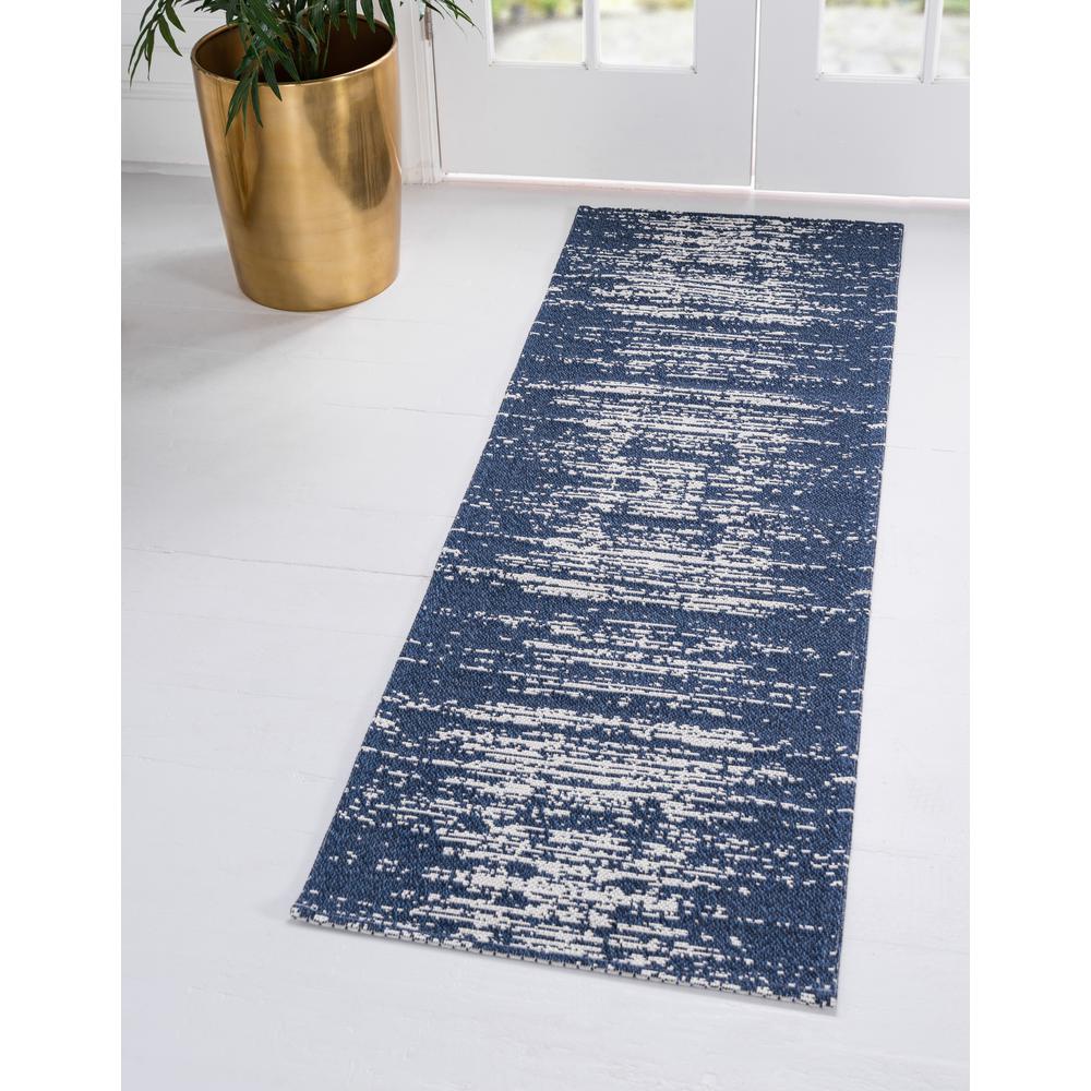 Static Decatur Rug, Navy Blue/Ivory (2' 2 x 7' 4). Picture 2