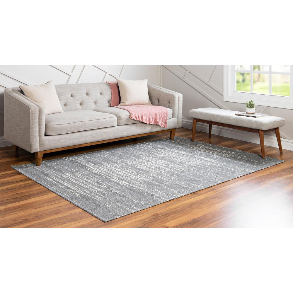 Static Decatur Rug, Gray/Ivory (4' 2 x 6' 0). Picture 3
