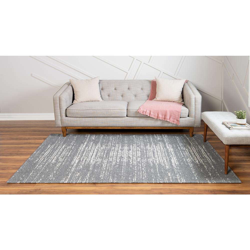 Static Decatur Rug, Gray/Ivory (4' 2 x 6' 0). Picture 4