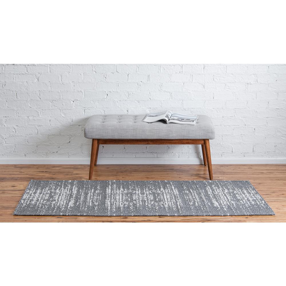 Static Decatur Rug, Gray/Ivory (2' 2 x 7' 4). Picture 4