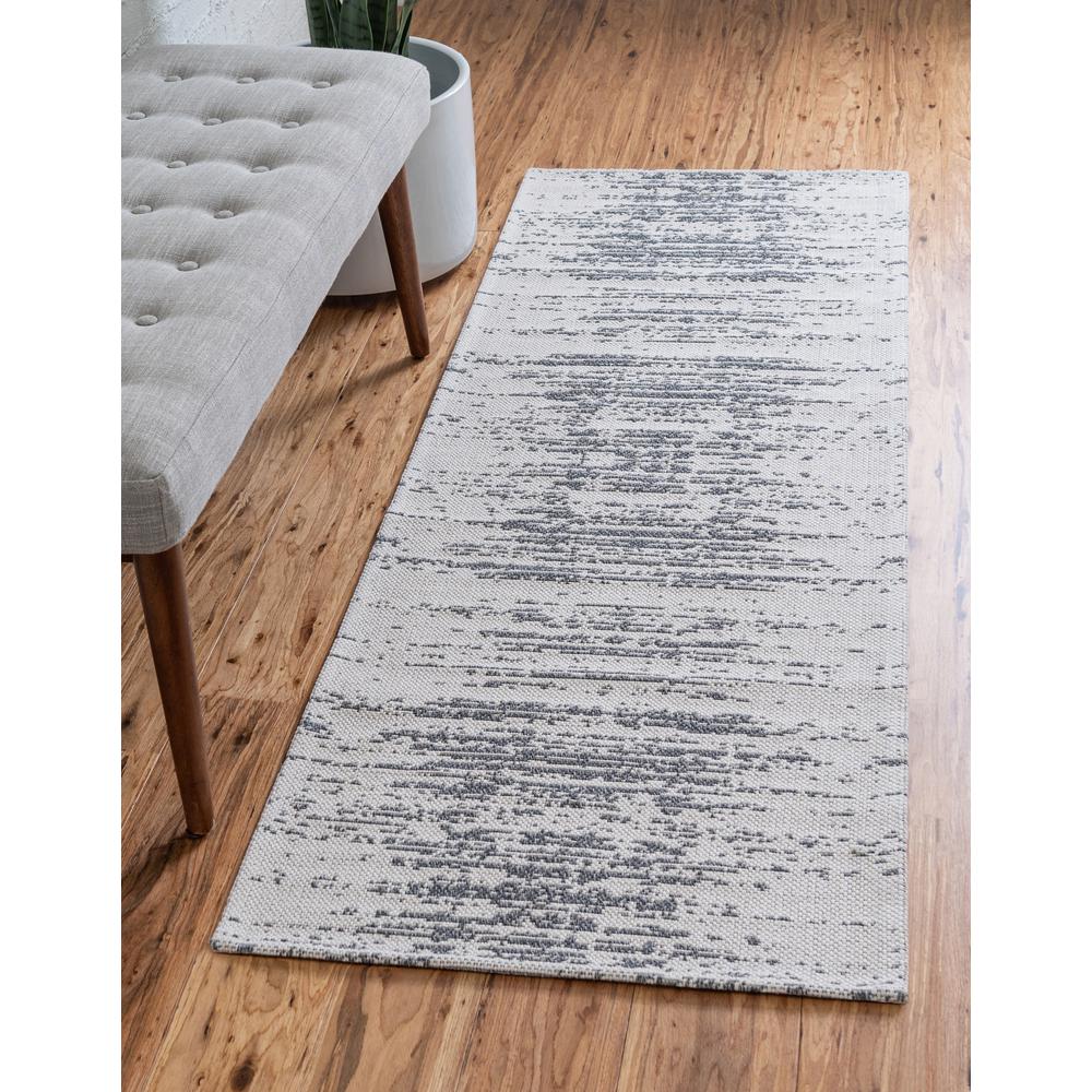 Static Decatur Rug, Ivory/Gray (2' 2 x 7' 4). Picture 2