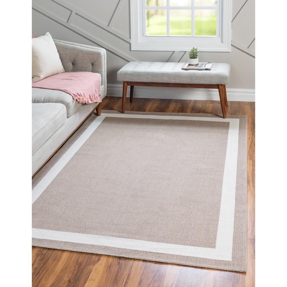 Border Decatur Rug, Taupe/Ivory (4' 2 x 6' 0). Picture 2