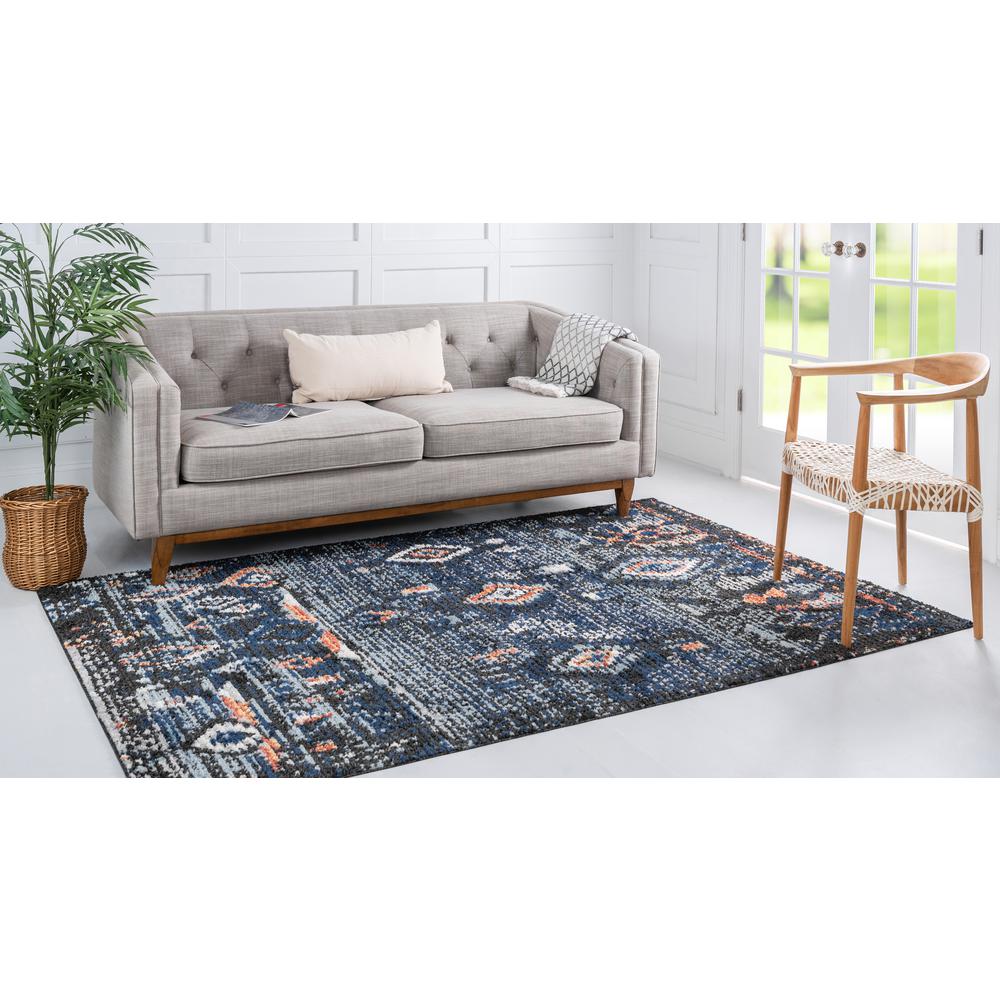 Palace Arabia Rug, Navy Blue (4' 0 x 6' 0). Picture 3