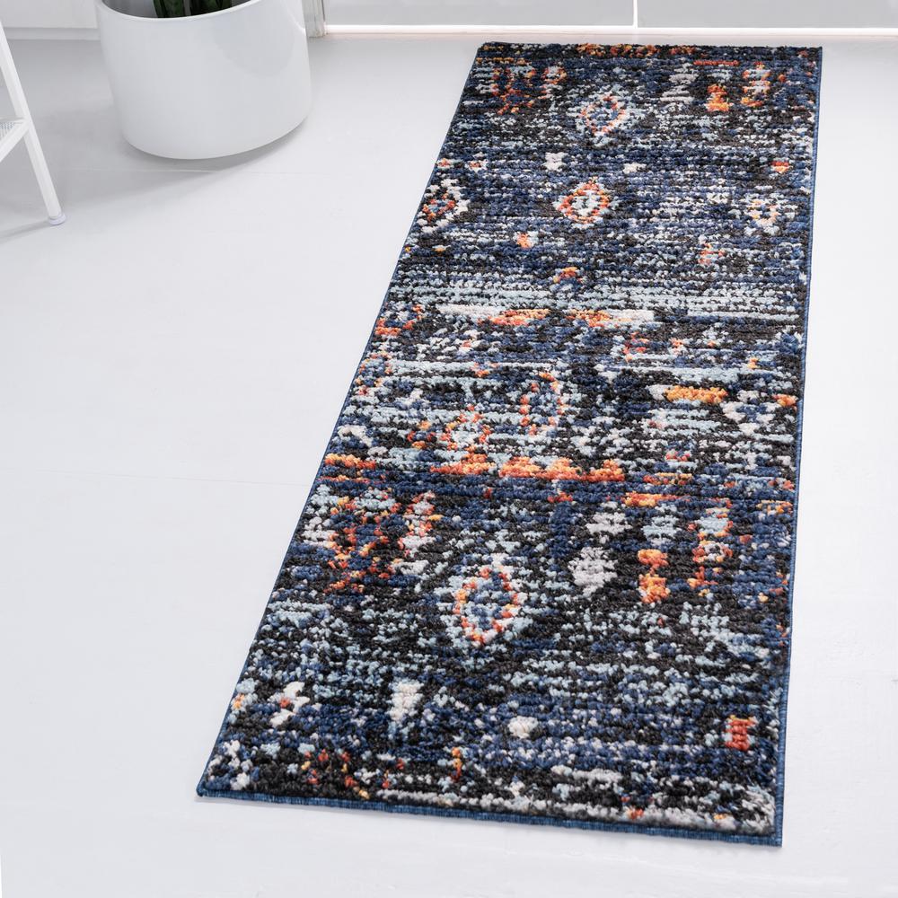 Palace Arabia Rug, Navy Blue (2' 7 x 10' 0). Picture 2