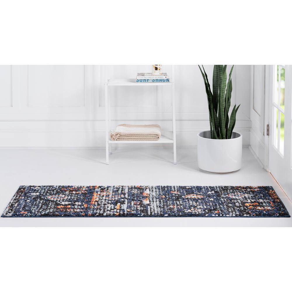 Palace Arabia Rug, Navy Blue (2' 7 x 10' 0). Picture 4
