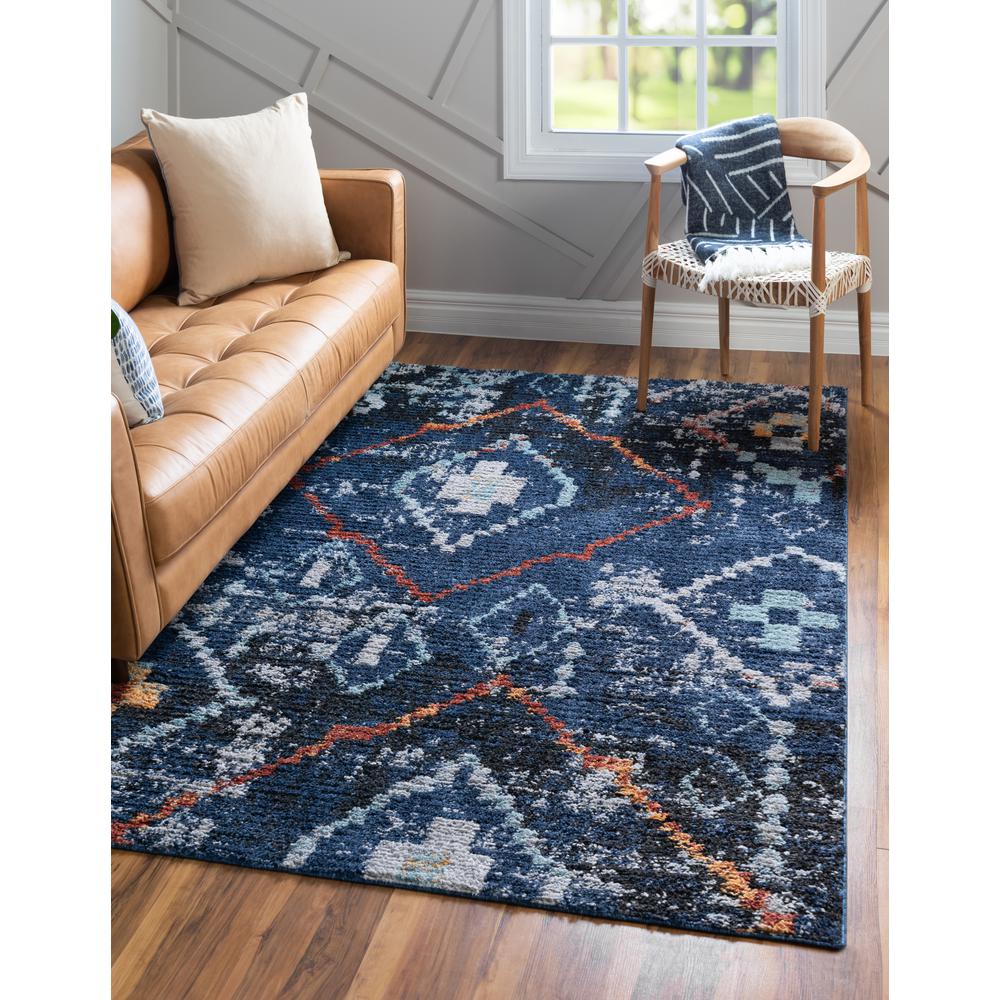 Rif Arabia Rug, Navy Blue (4' 0 x 6' 0). Picture 2