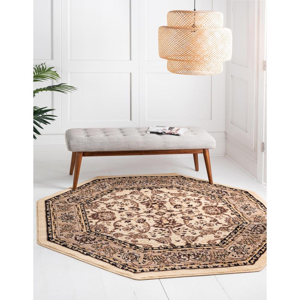 Unique Loom 8 Ft Octagon Rug in Ivory (3152882). Picture 2