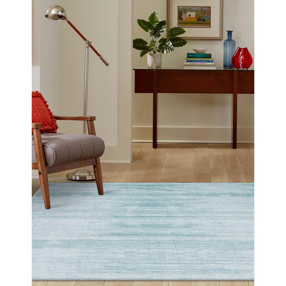 Uptown Madison Avenue Area Rug 7' 10" x 7' 10", Square Turquoise. Picture 2