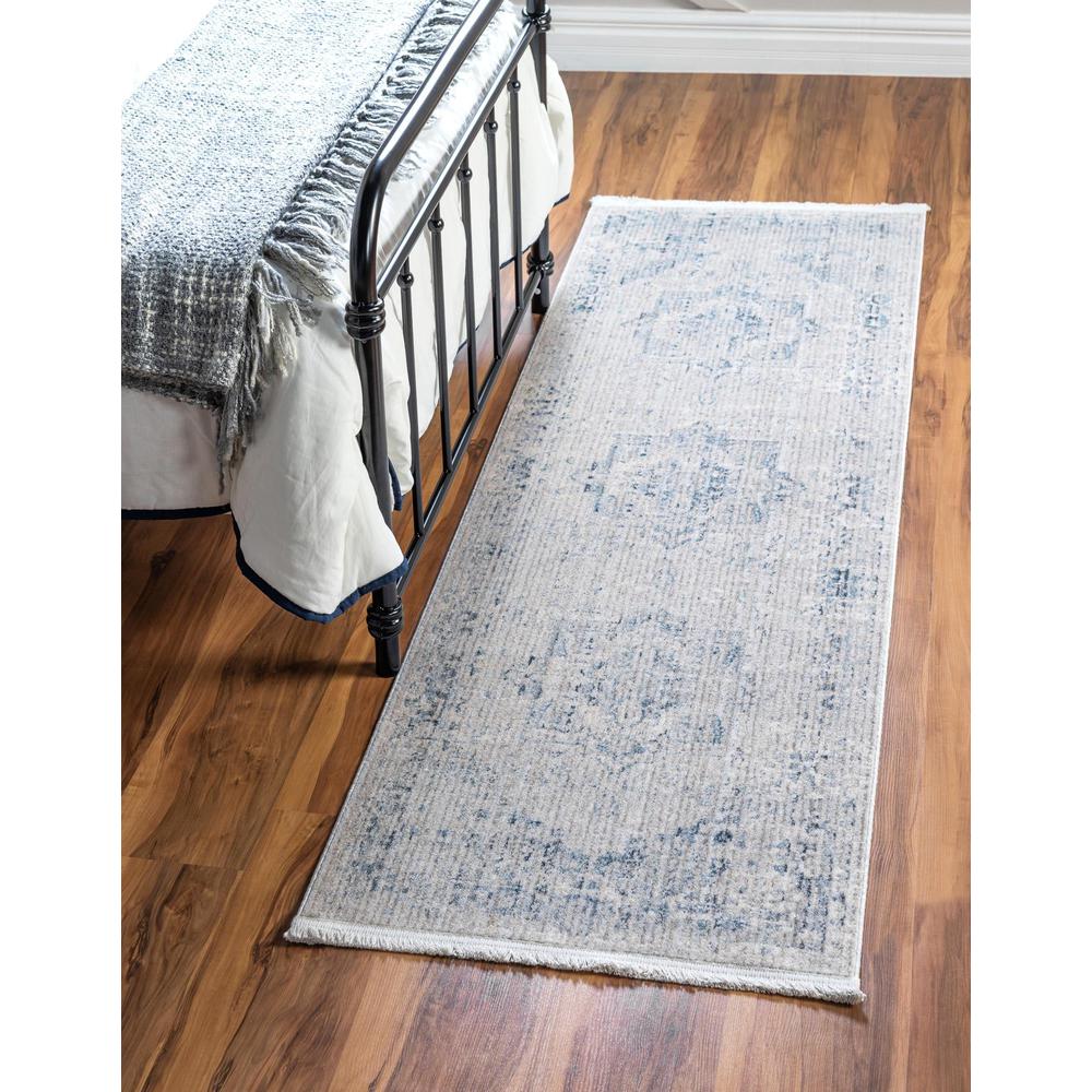 Unique Loom 10 Ft Runner in Blue (3147932). Picture 2