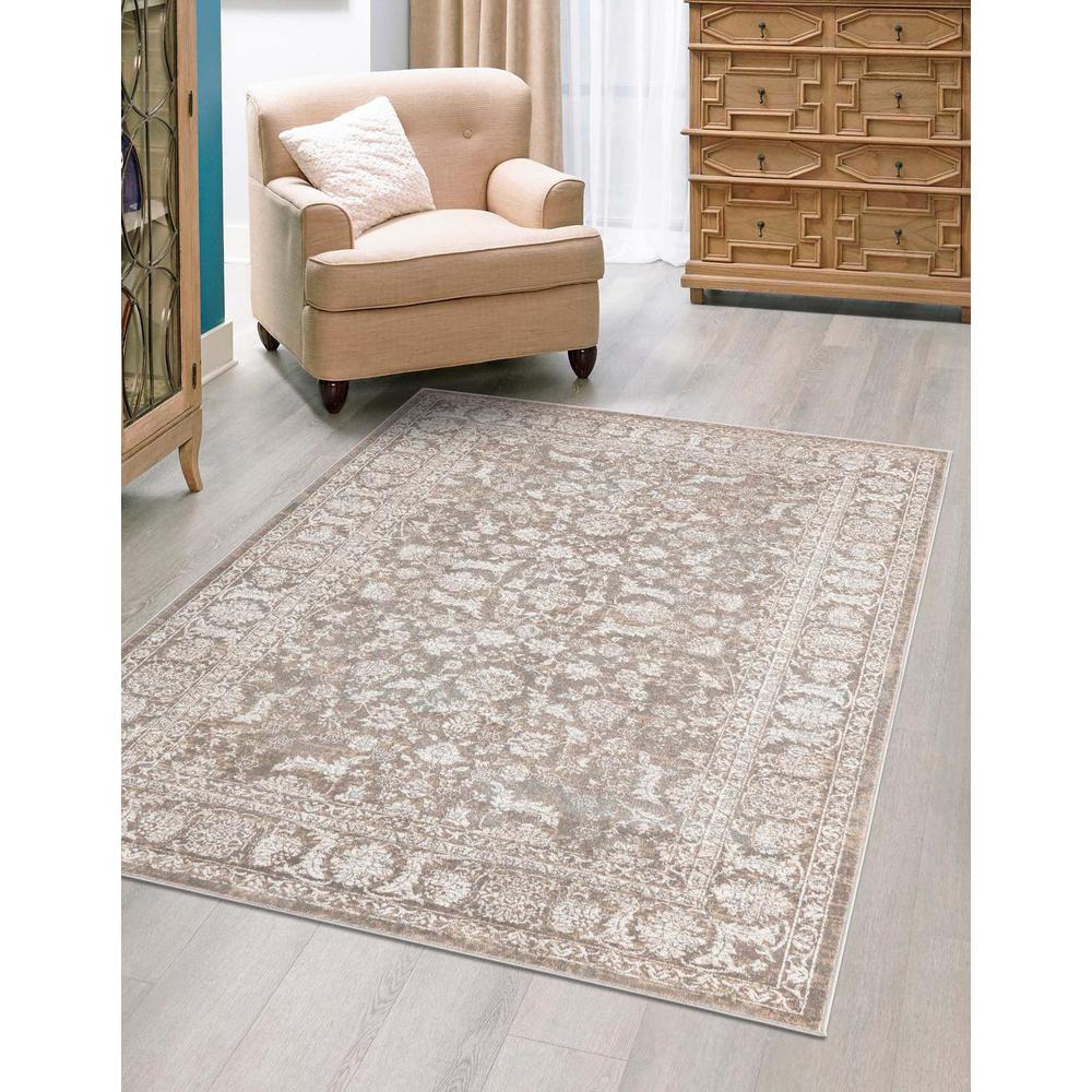 Uptown Area Rug 4' 1" x 6' 1", Rectangular Gray. Picture 2