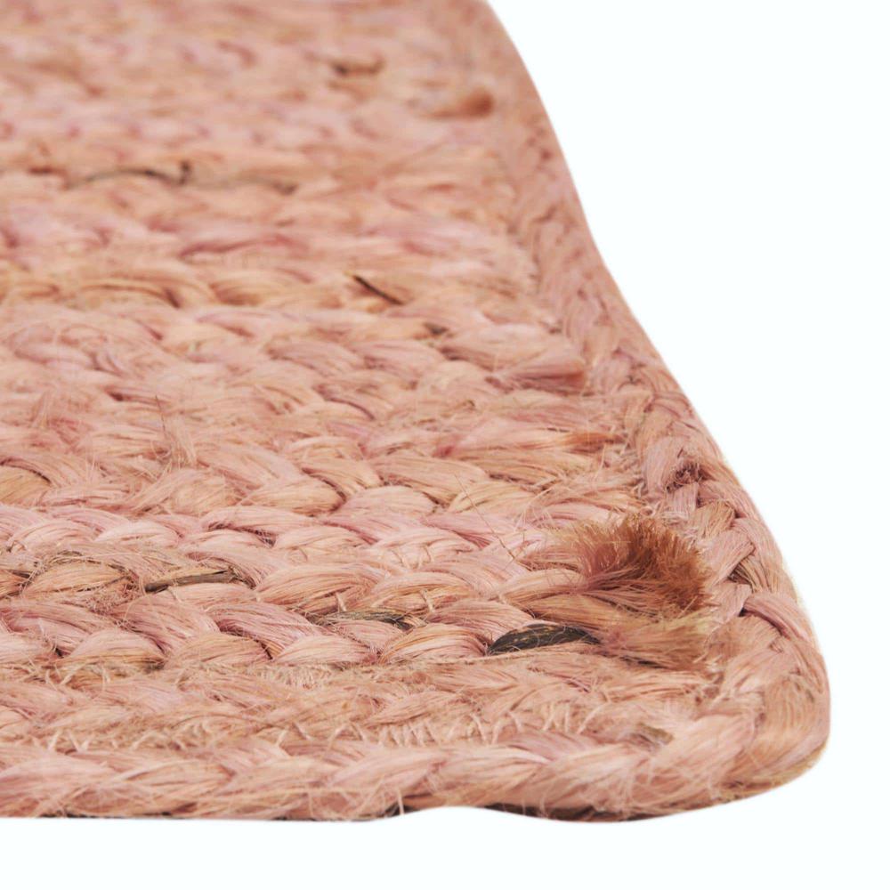Braided Jute Collection, Area Rug, Light Pink, 8' 0" x 10' 0", Rectangular. Picture 10