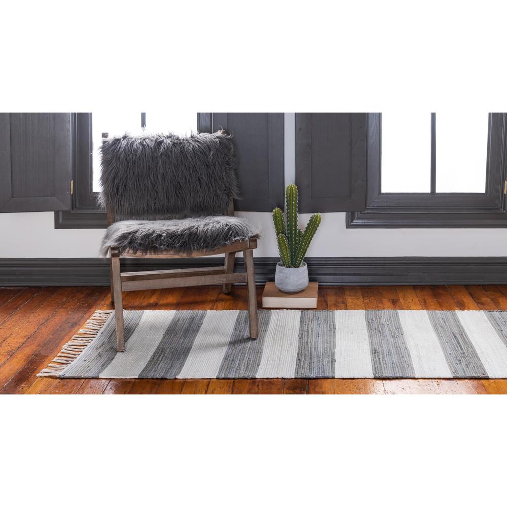 Unique Loom 10 Ft Runner in Gray (3153108). Picture 4