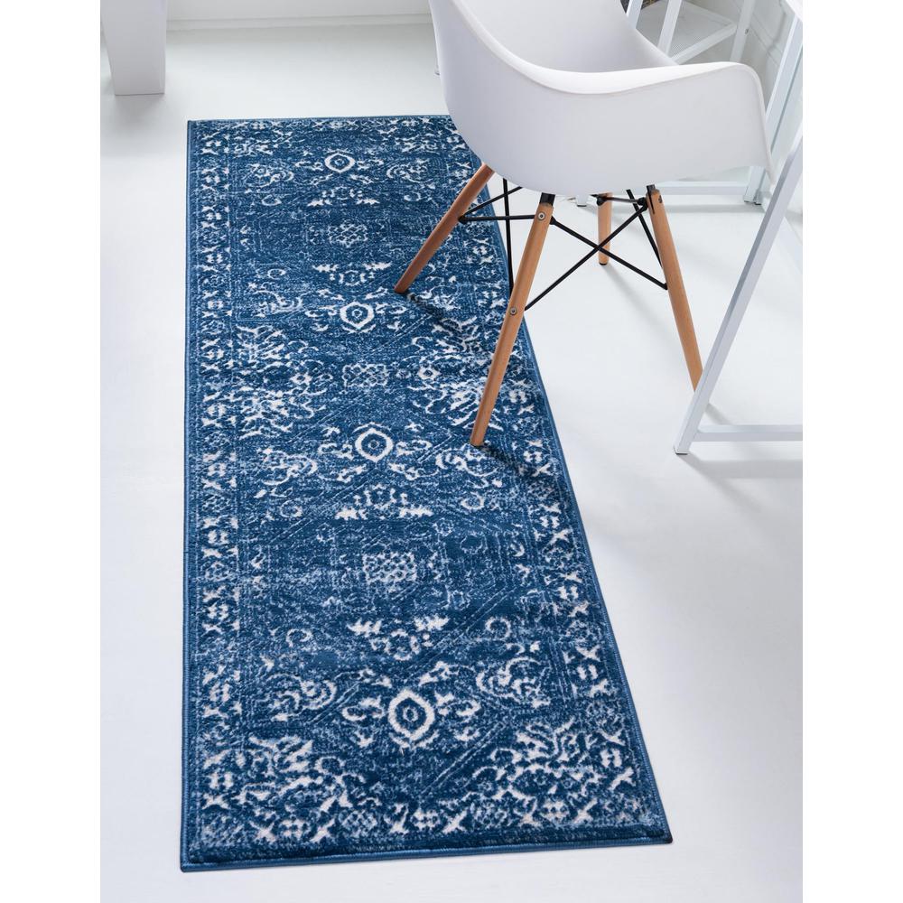 Unique Loom 8 Ft Runner in Blue (3150683). Picture 2