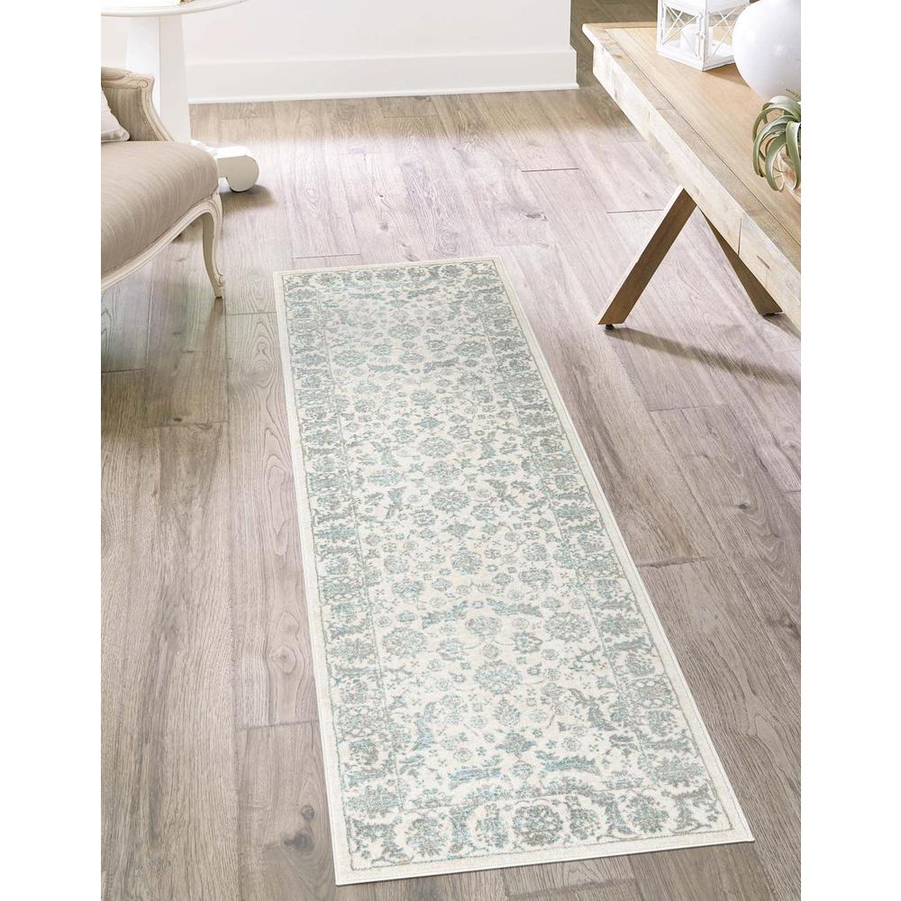 Uptown Area Rug 2' 2" x 6' 1", Runner - Teal. Picture 2