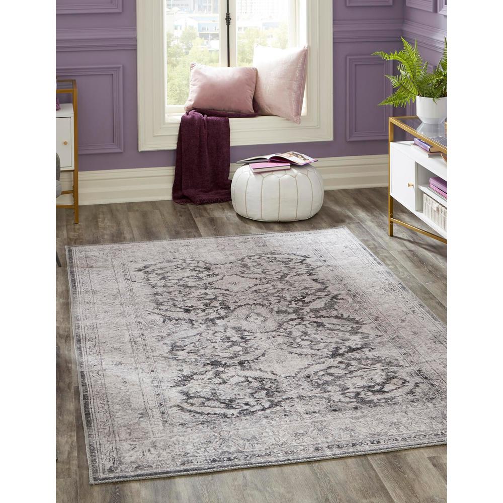 Unique Loom Rectangular 3x5 Rug in Charcoal (3161313). Picture 2