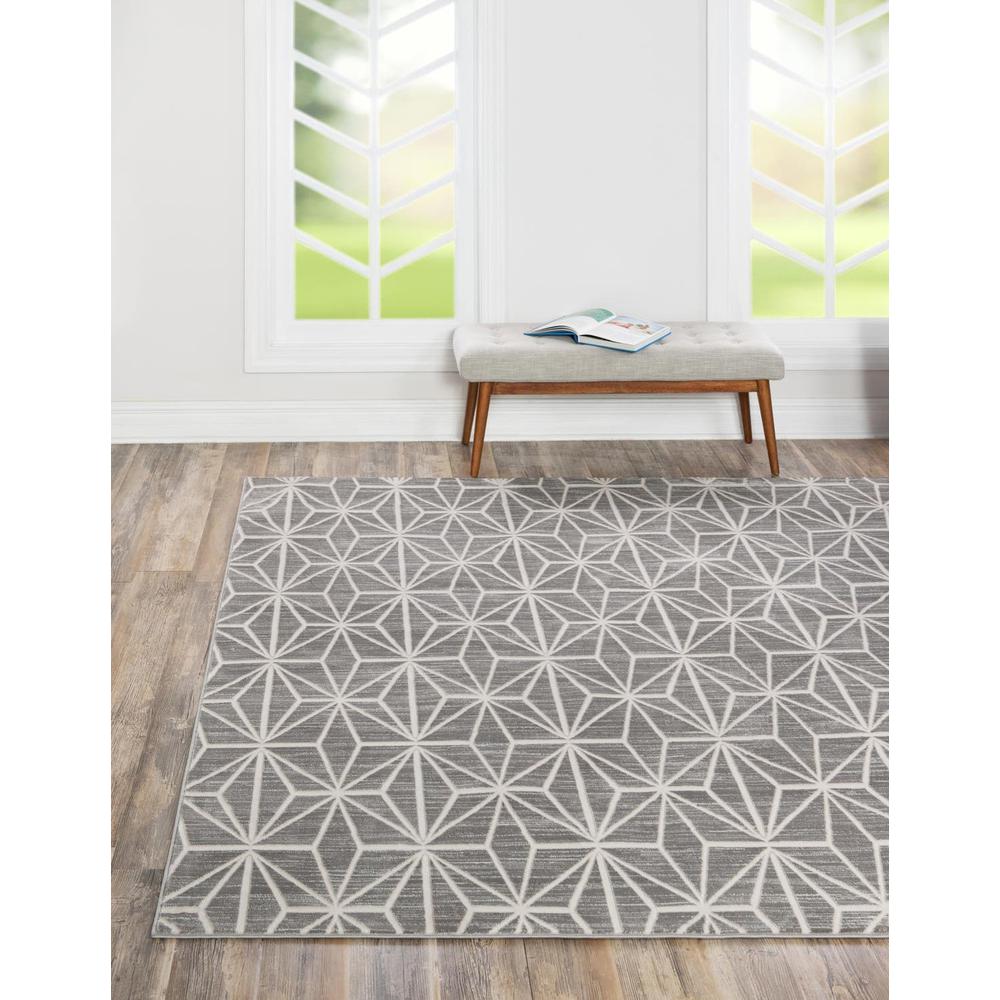 Uptown Fifth Avenue Area Rug 1' 8" x 1' 8", Square Gray. Picture 2