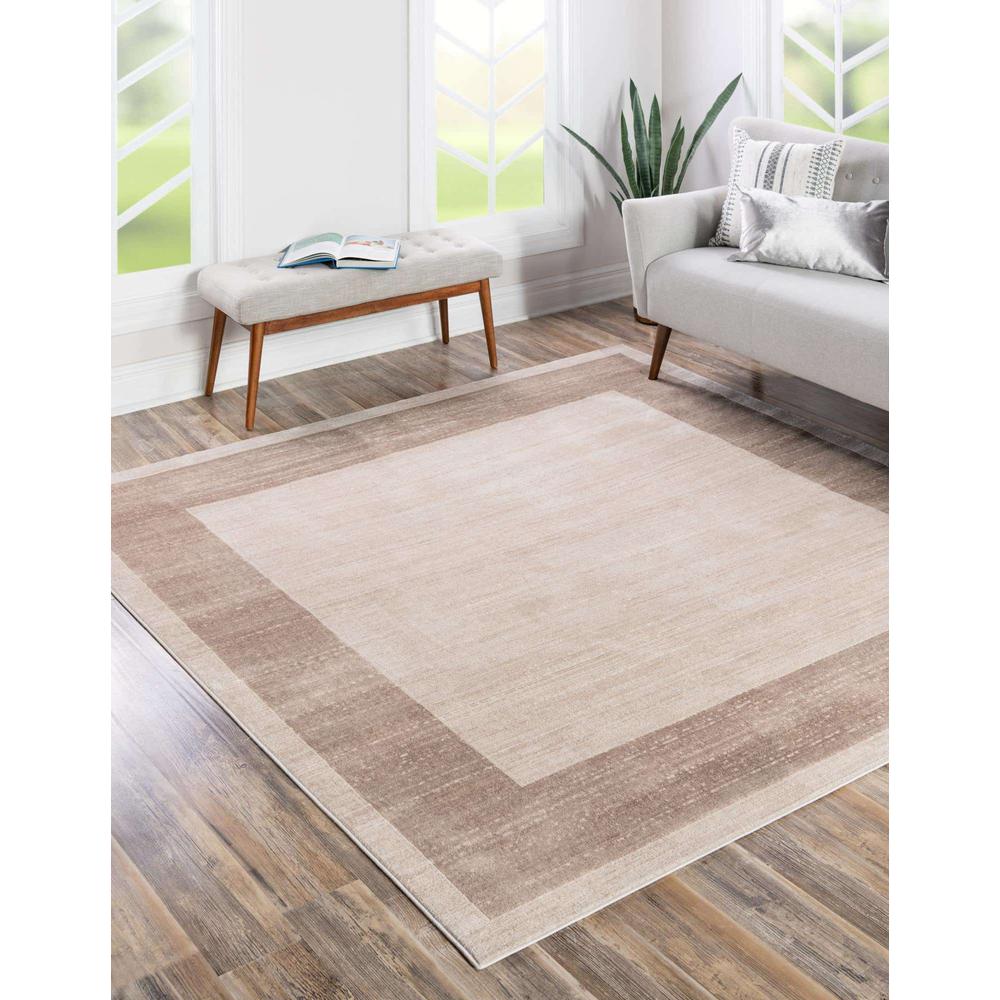 Uptown Yorkville Area Rug 7' 10" x 7' 10", Square Beige. Picture 3