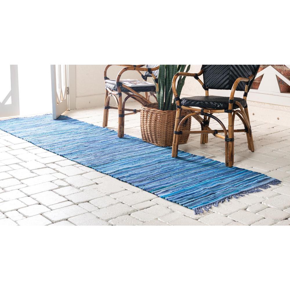 Unique Loom 10 Ft Runner in Navy Blue (3145260). Picture 3
