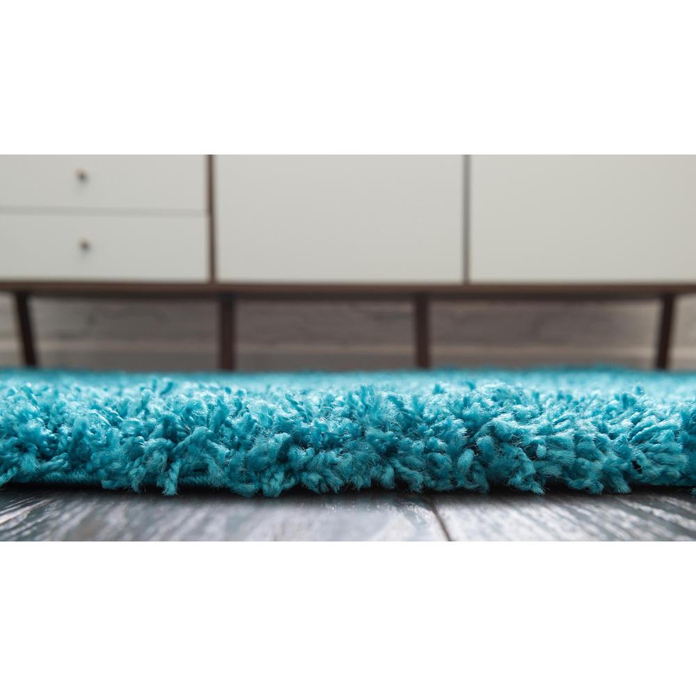 Unique Loom 5x8 Oval Rug in Turquoise (3151402). Picture 5