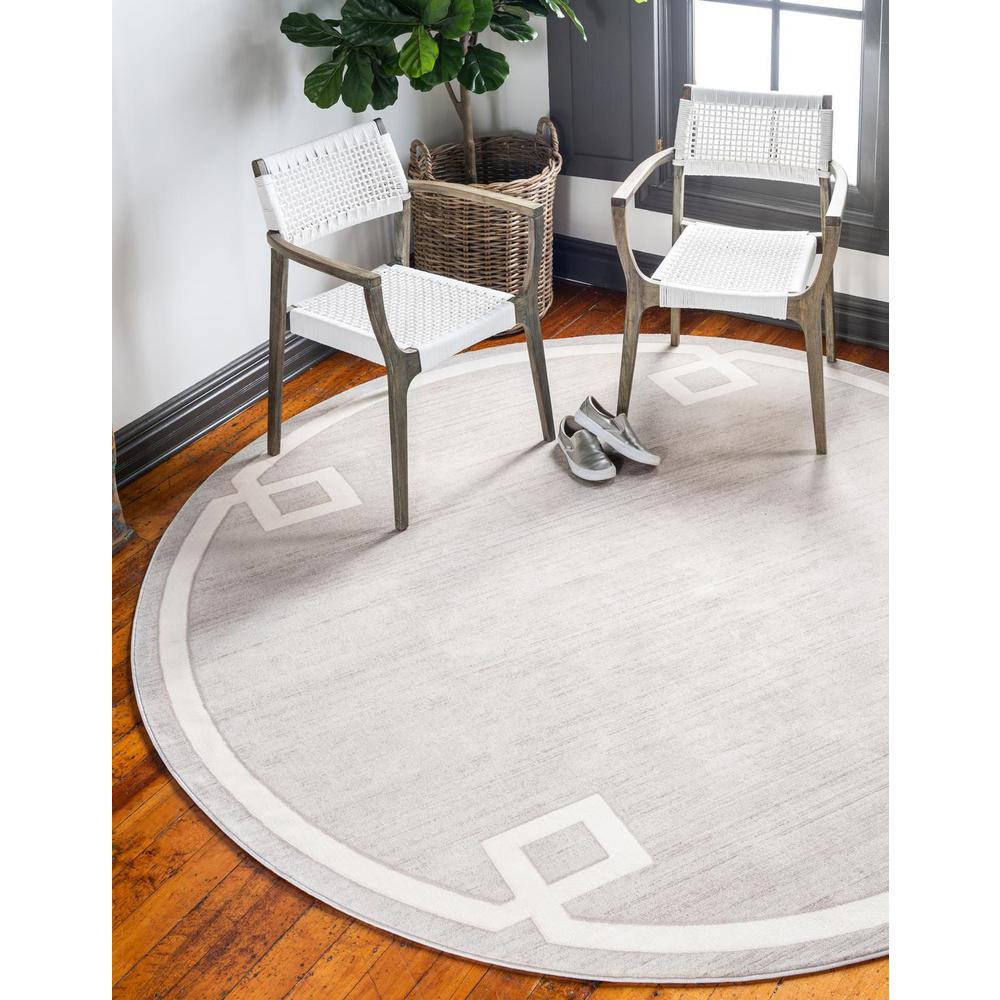 Uptown Lenox Hill Area Rug 5' 3" x 5' 3", Round Beige. Picture 2