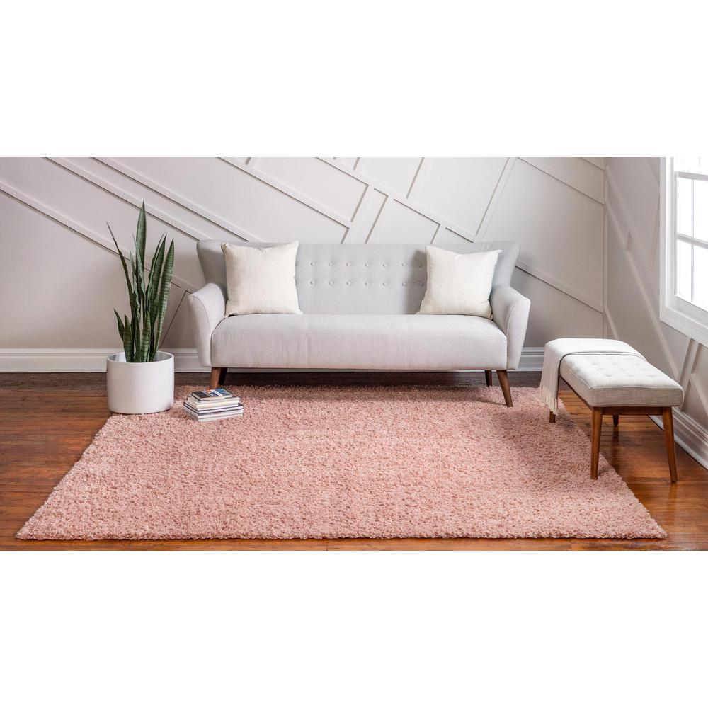 Unique Loom 5 Ft Square Rug in Dusty Rose (3153392). Picture 4