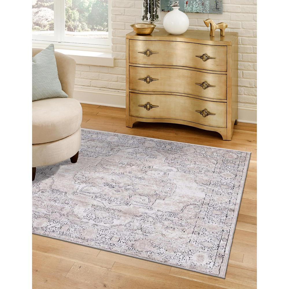 Portland Canby Area Rug 6' 1" x 6' 1", Square Ivory. Picture 1