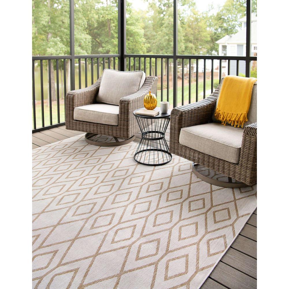 Jill Zarin Outdoor Turks and Caicos Area Rug 5' 3" x 8' 0", Rectangular Beige. Picture 4