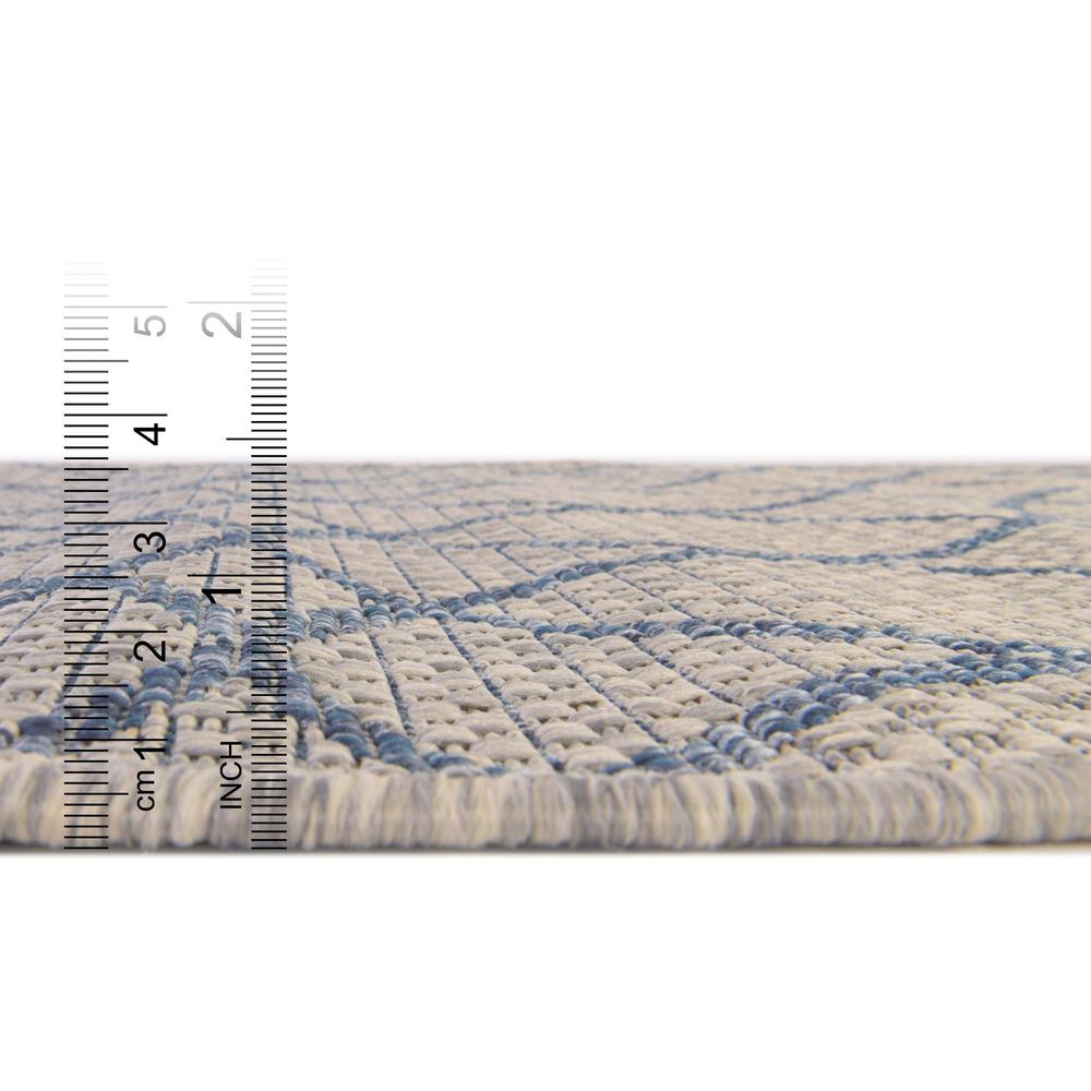 Outdoor Trellis Collection, Area Rug, Gray Blue, 5' 3" x 7' 10", Rectangular. Picture 5