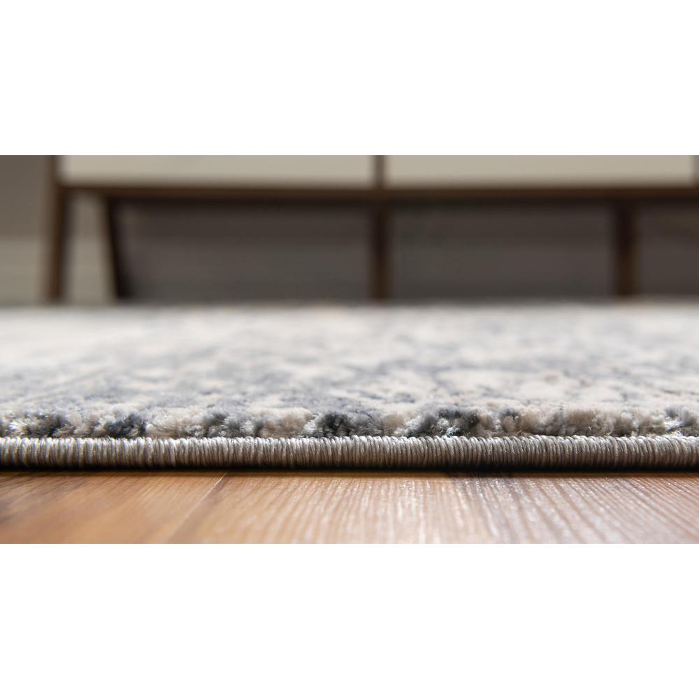 Unique Loom 8x10 Oval Rug in Gray (3154234). Picture 4