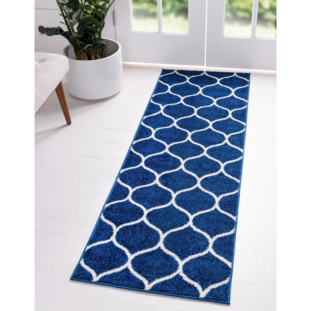 Unique Loom 10 Ft Runner in Navy Blue (3151651). Picture 2