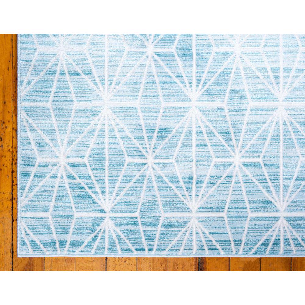 Uptown Fifth Avenue Area Rug 2' 7" x 8' 0", Runner Blue. Picture 9
