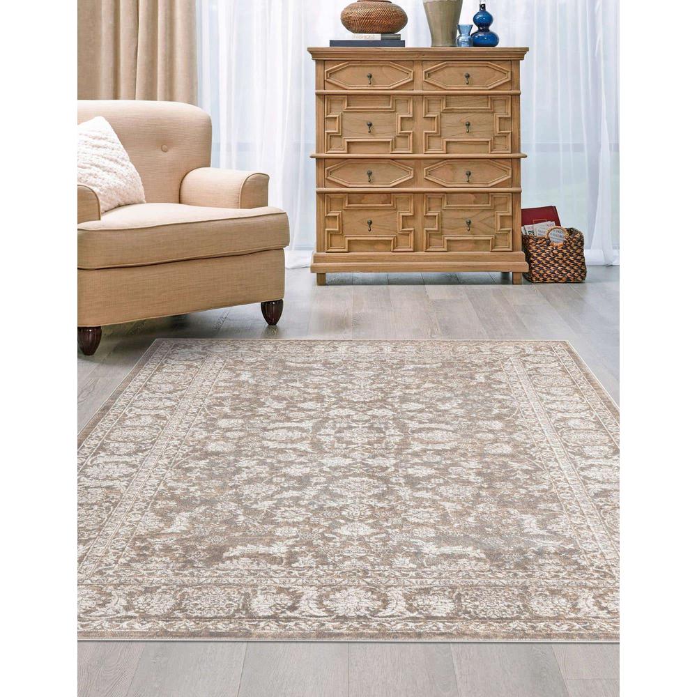 Uptown Area Rug 4' 1" x 6' 1", Rectangular Gray. Picture 3